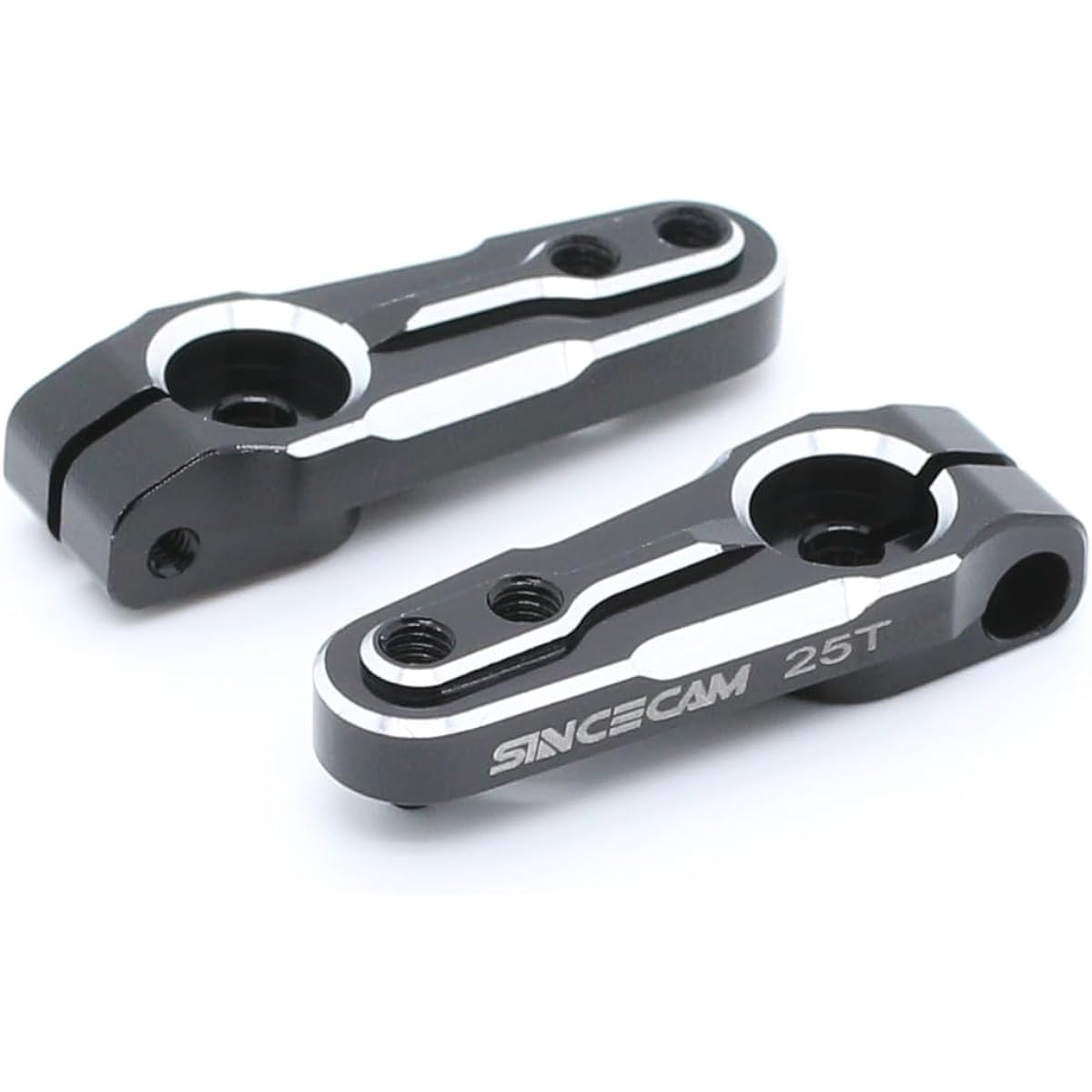 Sincecam Servo Horn 25T AL7075T6 Aluminum Metal Servo Arm for 1/8 1/10 1/12 Scale RC Models 2 Pack