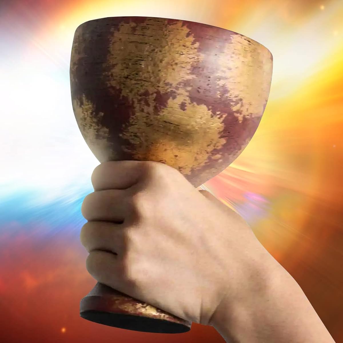 Ducknod Indiana Prop Holy Grail Lost Ark Raiders of the Lost Ark Chachapoya Obesity Idol Statue Model Resin Replica Prop Craft Collectibles (Holy Grail)
