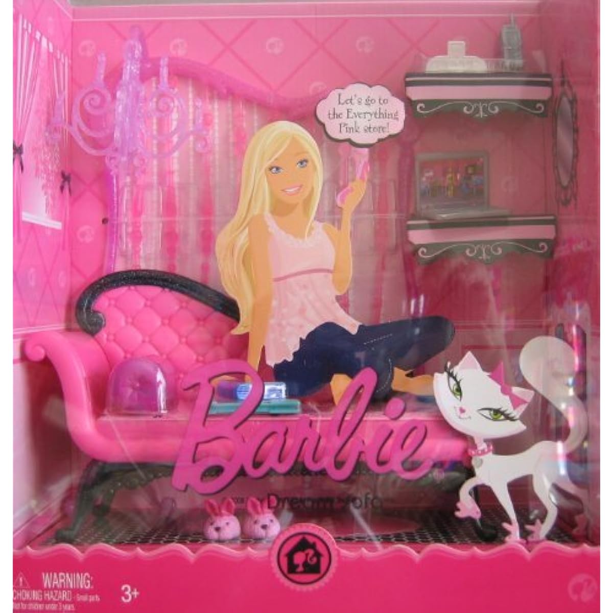 Barbie Pink Dream Sofa & More For Barbie Doll House (2008)