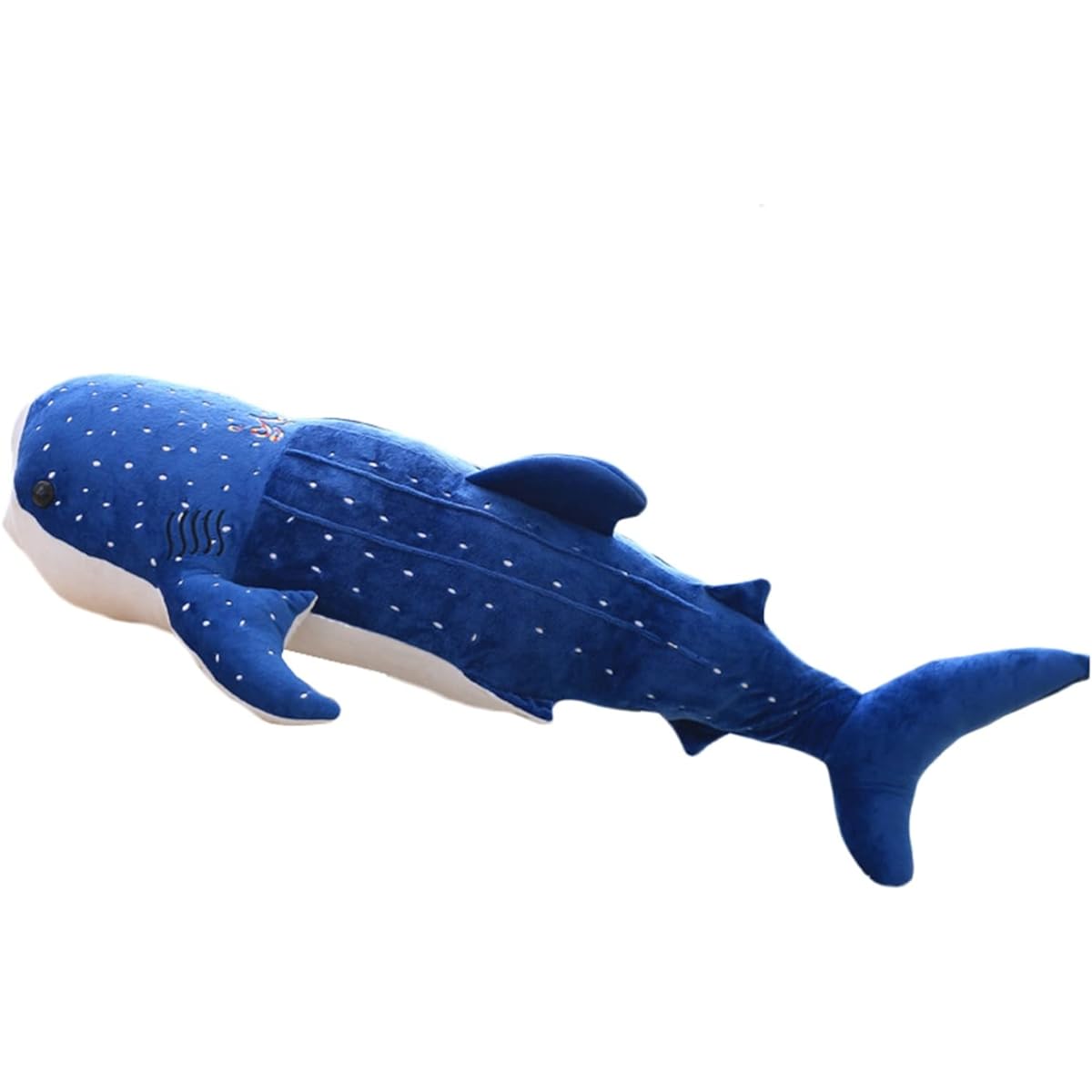 [Noopior] Creative Whale Shark Plush Toy Body Pillow Sleeping Pillow Extra Large Animal Sleeping Pillow Cushion Toy Cute Fluffy Healing Women Girls Birthday Christmas Gift Room Decoration Blue 100CM