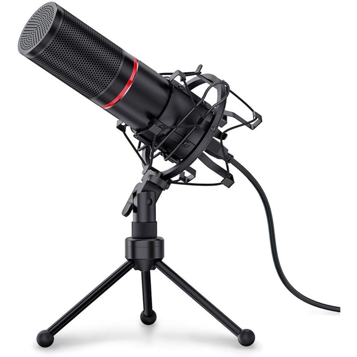 Metal USB Condenser Recording Microphone with Tripod for Laptop Computer CardioidStudio Recording Vocal Voiceover