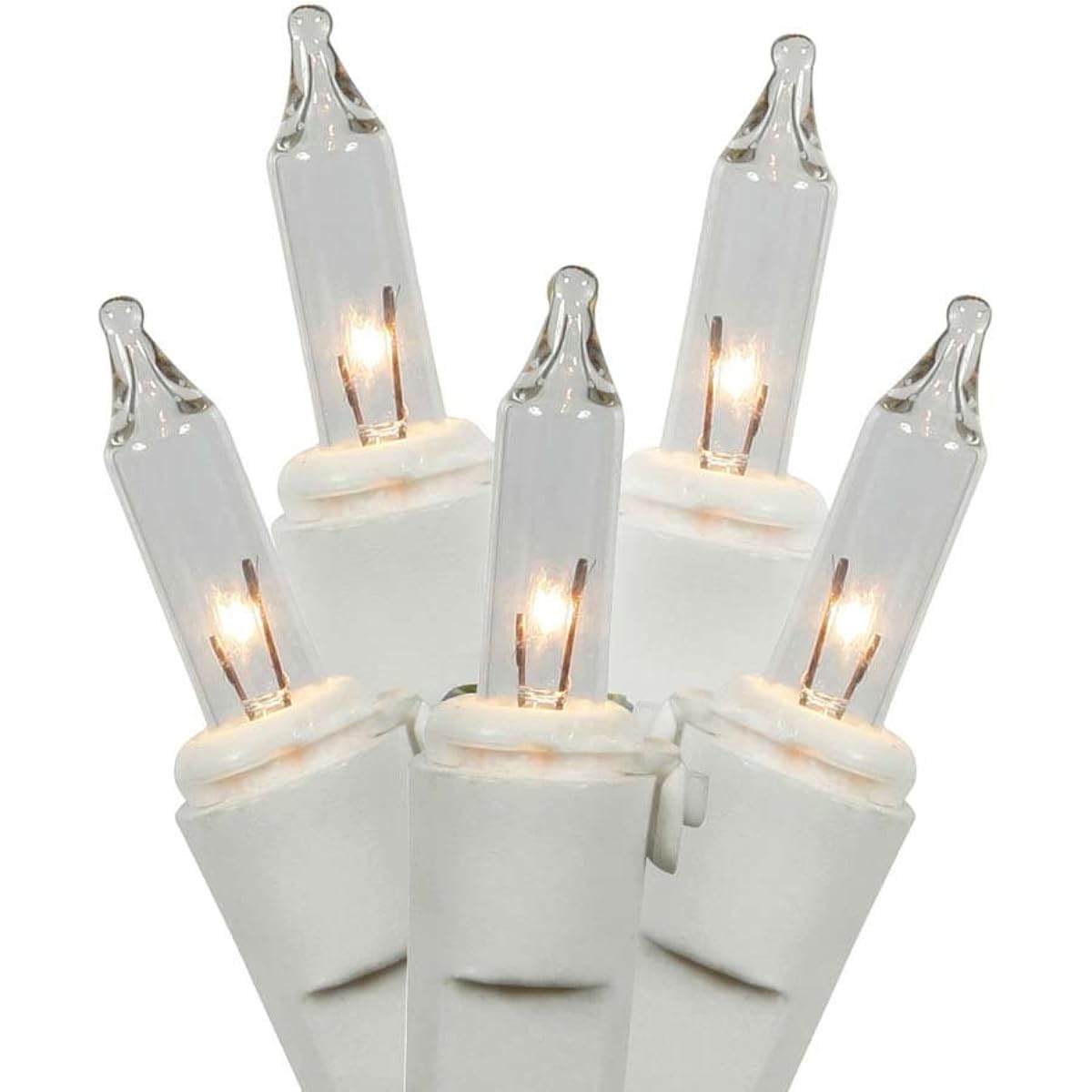 Vickerman 100 Light Set Clear Mini-Lights on White Wire by Vickerman