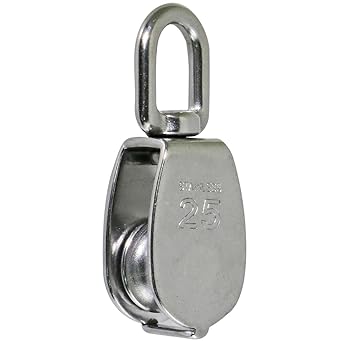 Himejiya Stainless Steel Bean Block Pulley 1 Wheel #25 MB-25