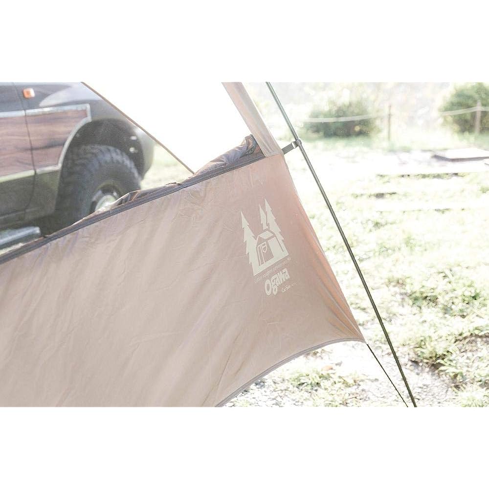 Ogawa Outdoor Camping Tarp Car Side Tarp AL-2 Dark Brown 2334