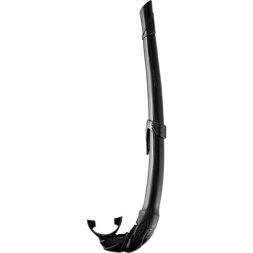 CRESSI Deep Freediving Spearfishing Snorkel [CORSICA] Wide tube is collapsible Soft silicone mouthpiece No drain valve [Genuine product]