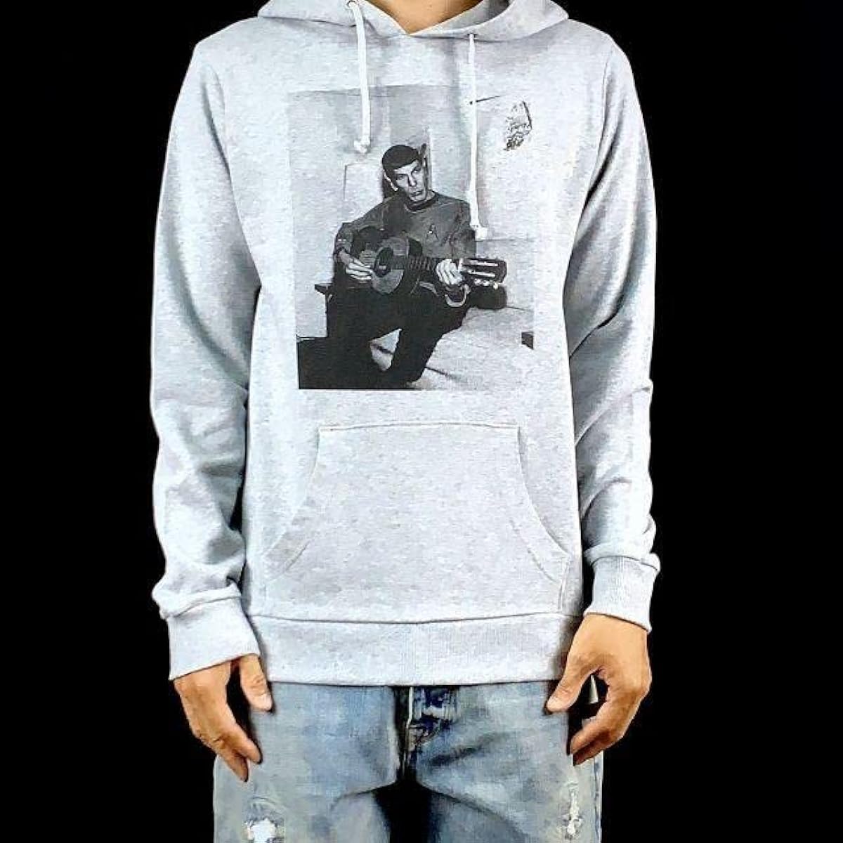 Star Trek Spock Guitar Sci-Fi Movie Monochrome Hoodie