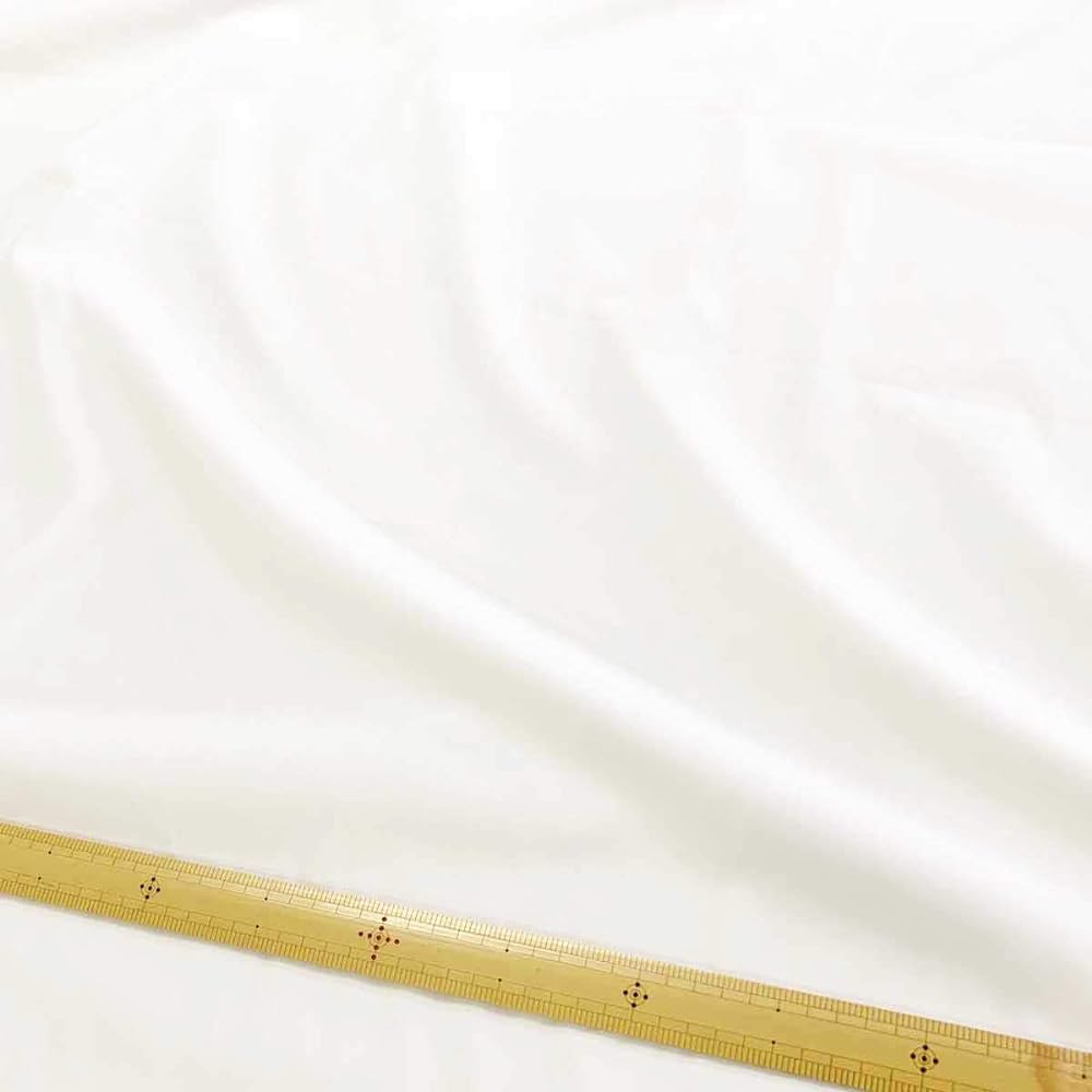 Funin Club Multipurpose Fabric 110cm Width 100% Cotton Broad (White, 1 roll approx. 50m)