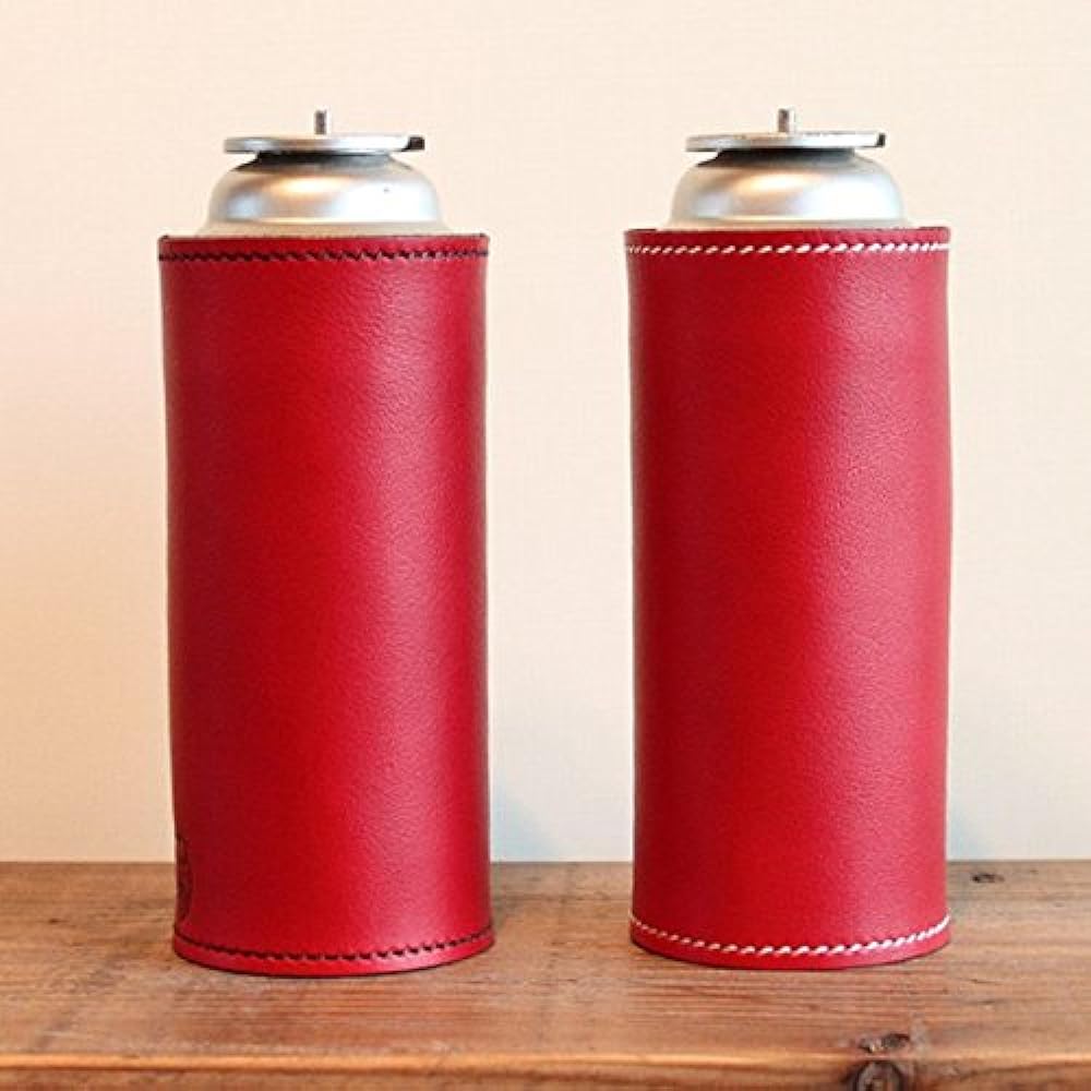 What will be will be & Greenfield Leather CB Can Cassette Gas Can Laser Cover Leather Color (Red) Stitching (Generation) Handmade Leather Genuine Leather Outdoor Camping Goods
