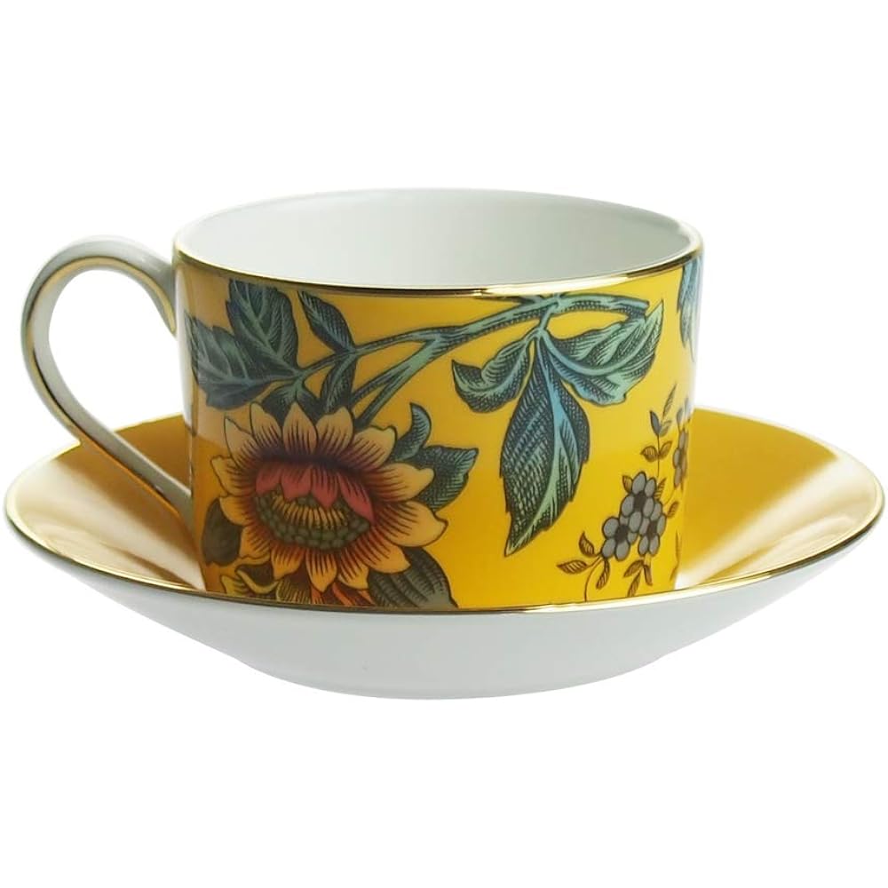 Wedgwood Wanderlust Yellow Tonkin Tea Cup Saucer [Parallel Import]