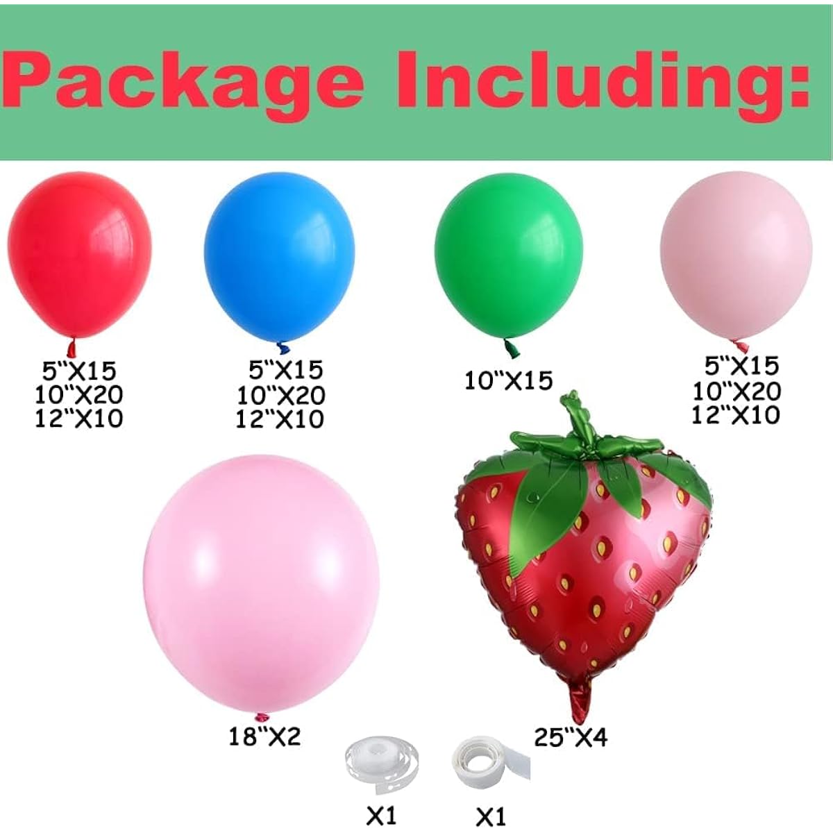 Strawberry Party Decorations 156 Pieces Strawberry Balloon Garland Arch Kit for Girls Berry First Birthday Sweet Strawberry Baby Shower Party Decorations