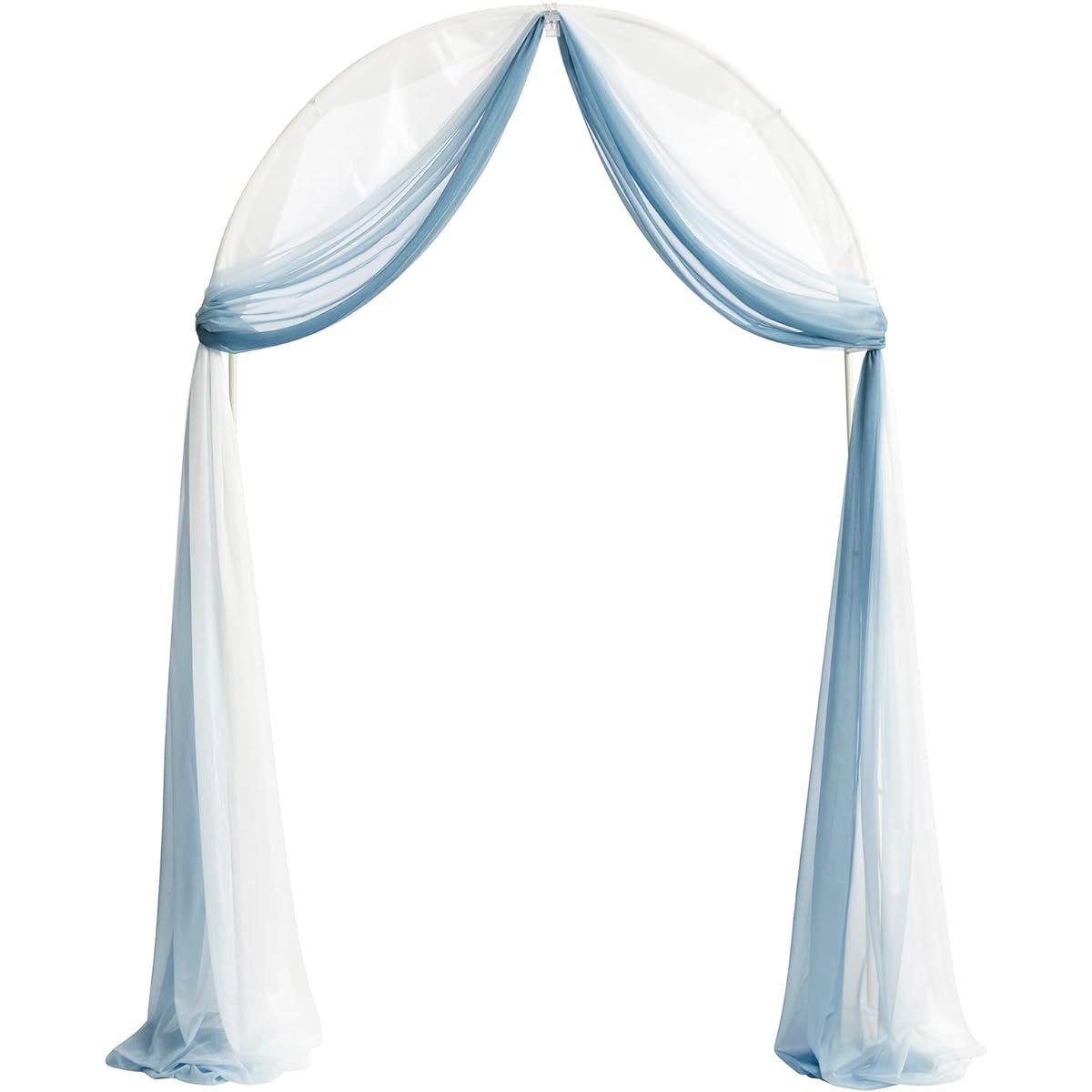 Ling's moment Wedding Arch Drape Fabric for Wedding Metal Arbor Dusty Blue