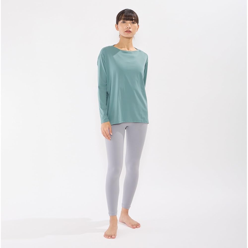 [ZEN WEAR] Supervised by instructors, yoga wear for ultimate comfort and ease of movement, tops, long sleeve t-shirts, women's sports, body cover, gym wear, training wear, long length, sweat absorbent, quick drying