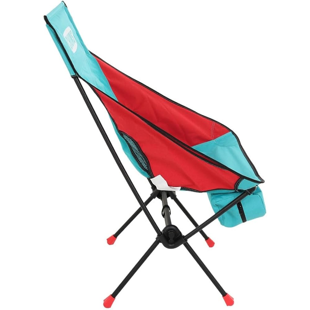 CHUMS Compact Chair Booby Foot High Chair Teal/Red H98 x W62 x D30cm CH62-1800-T033-00