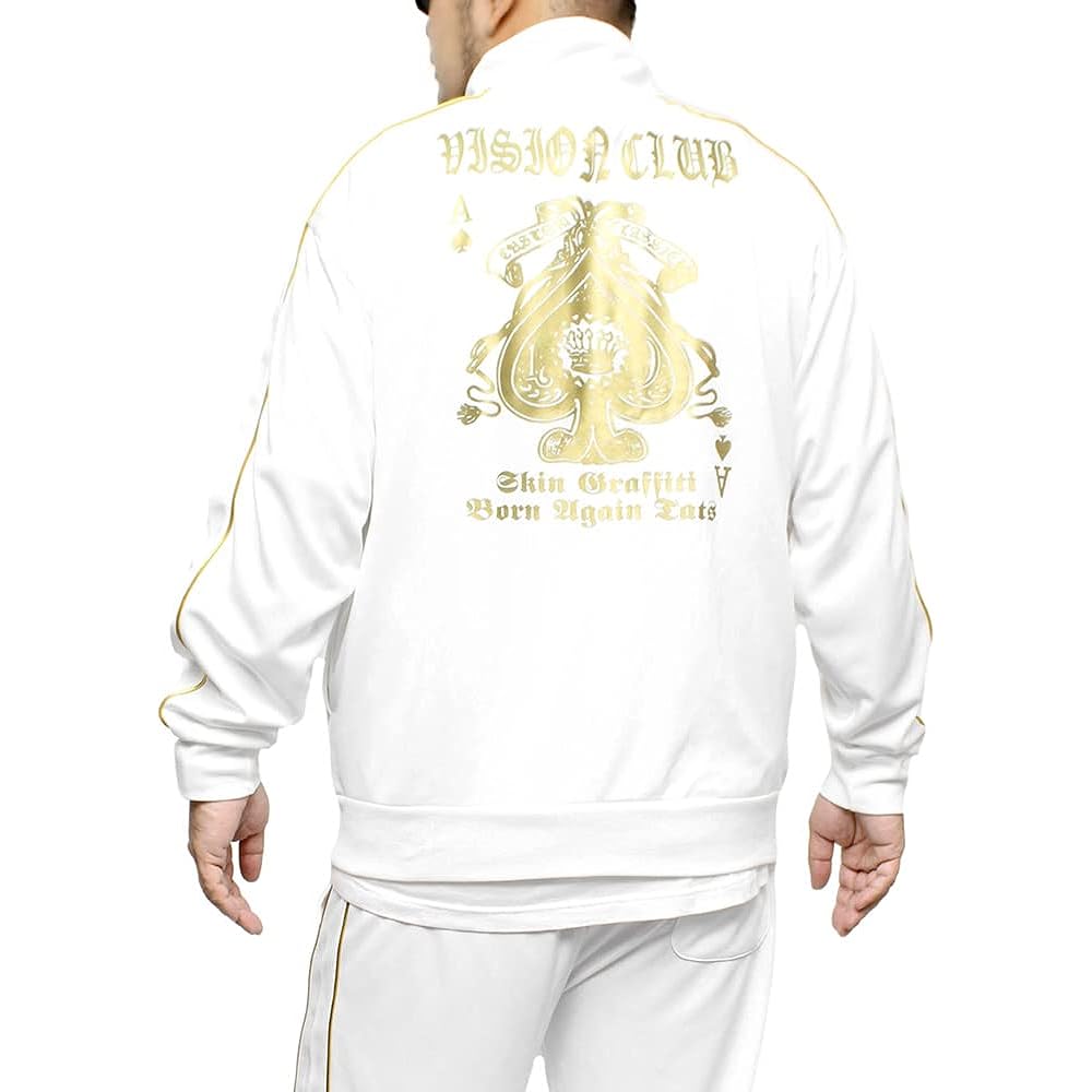 [One Colors] Men's Setup, Large Size, Long Sleeve, Short Sleeve, Full Zip, Blouson, Easy Pants, Piping, Jersey