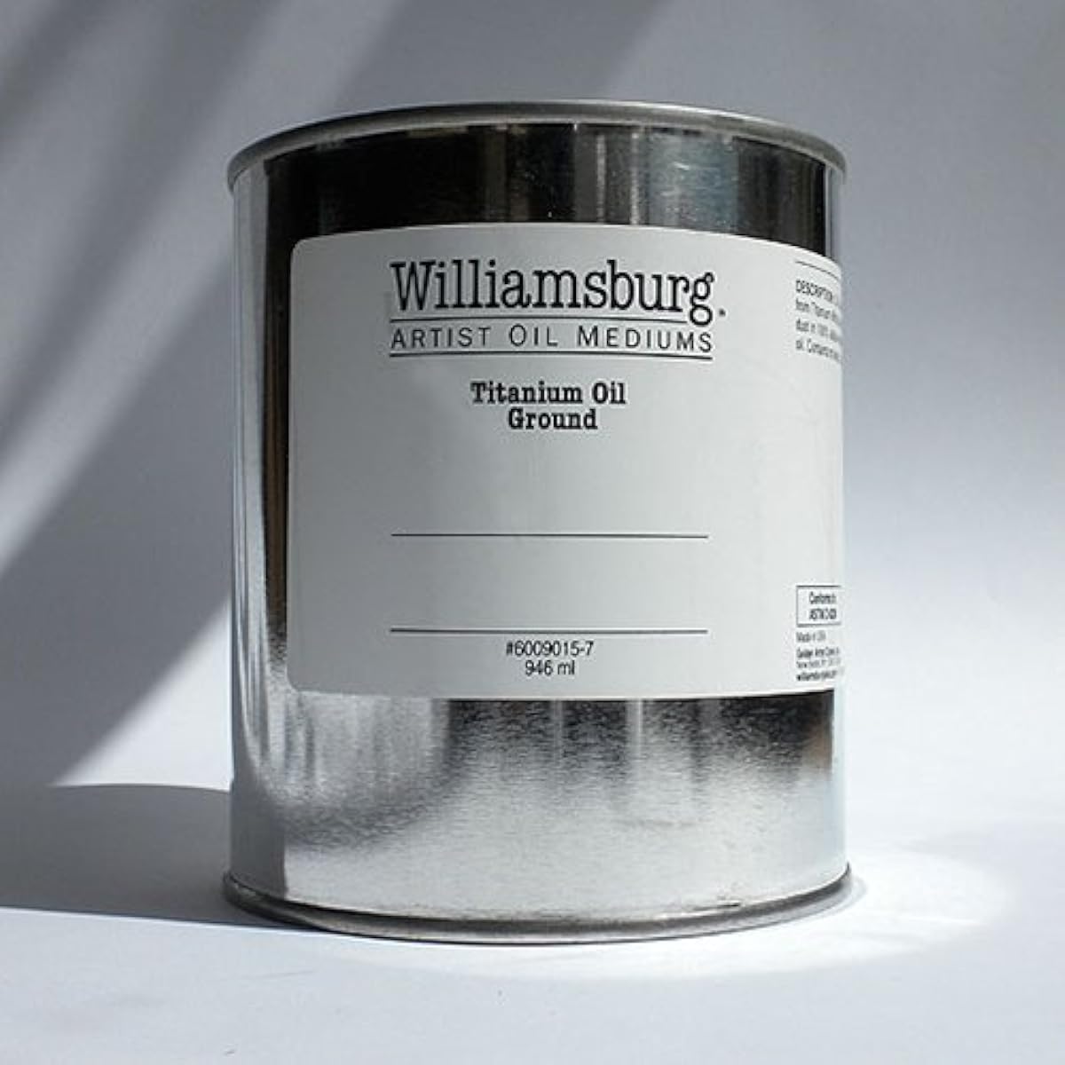 Williamsburg Artist Oil Mediums - Titanium Oil Ground - 32 oz Can by Williamsburg