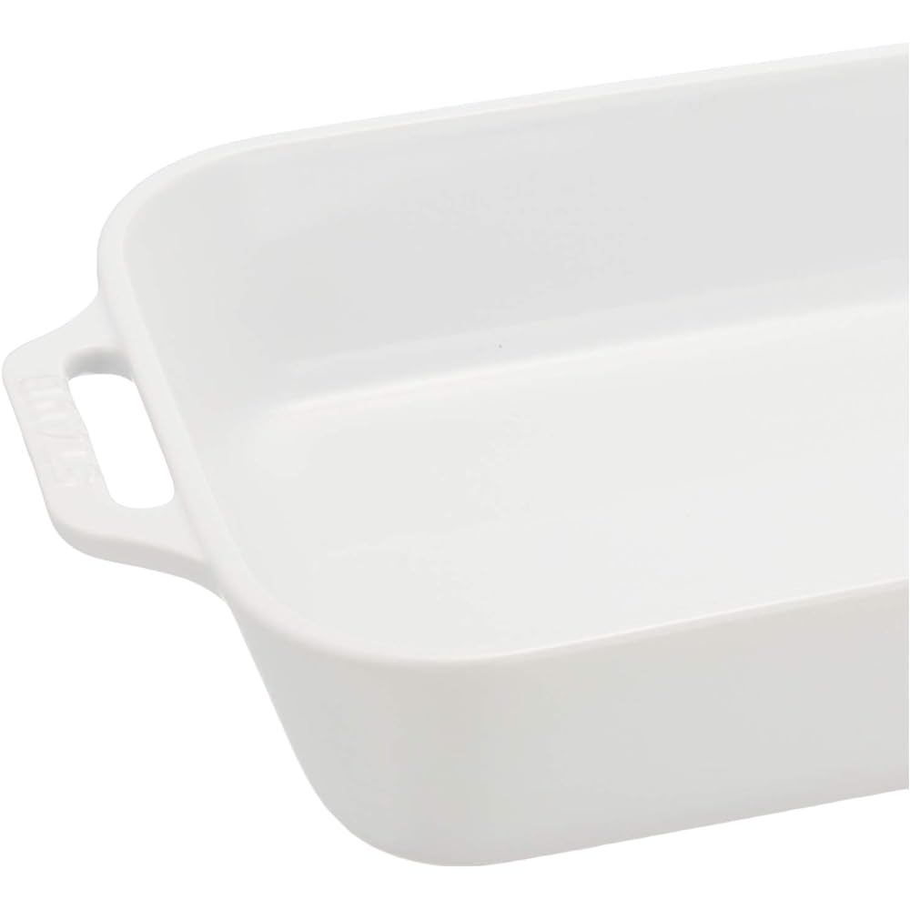 staub "Rectangular Dish White 27 x 20cm" Ceramic Gratin Dish Oven Microwave Safe [Authorized Japanese Product] Dish 40508-593