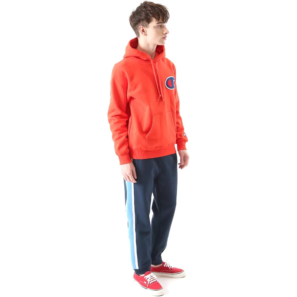 [Champion] Hoodie Sweatshirt Brushed Back Street Big C Logo Embroidery Sagara Patch Hooded Sweatshirt C3-E127 Men's