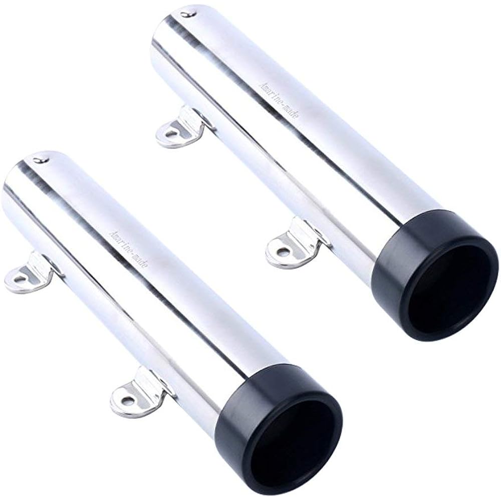 Amarine-made Rod Holder Boat Rod Holder Stainless Steel Rod Holder Fishing Rod Stand Boat Supplies (2 items)