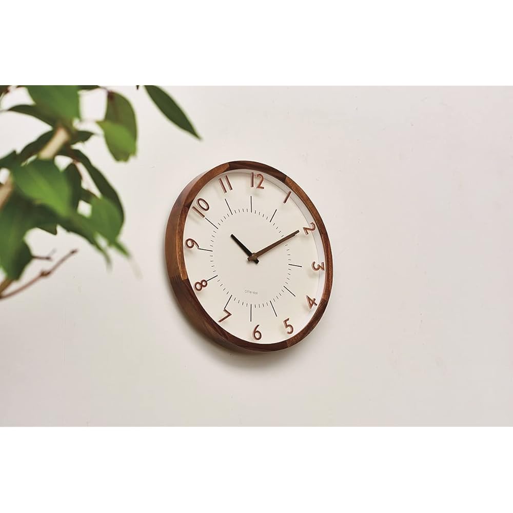 Interform Wall Clock Radio Controlled Clock Oranto Natural CL-3350NA Diameter 30cm Radio Controlled Step Movement