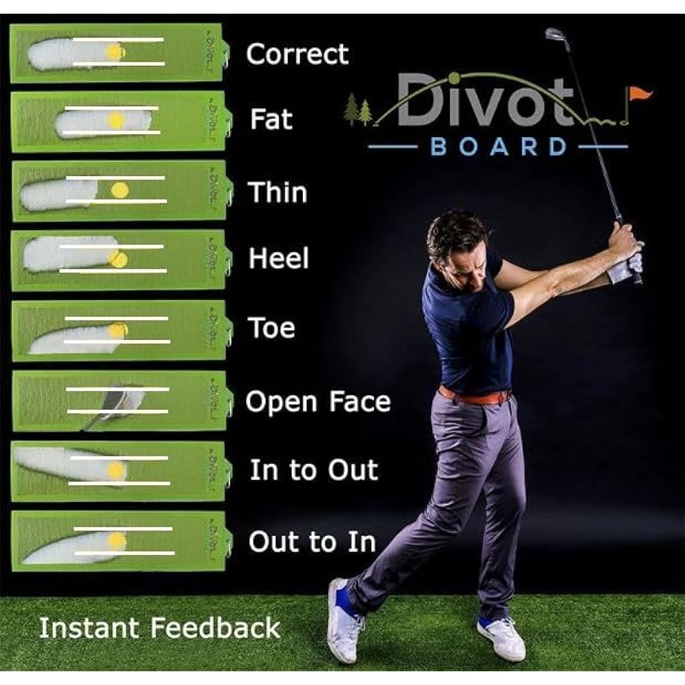 GOLF4you Golf Practice Mat, Golf Mat, Swing Detection, Golf Training Mat, Artificial Grass, For Indoor and Outdoor Practice, Storage Bag Included, Scalping, Top Check, Approach Improvement