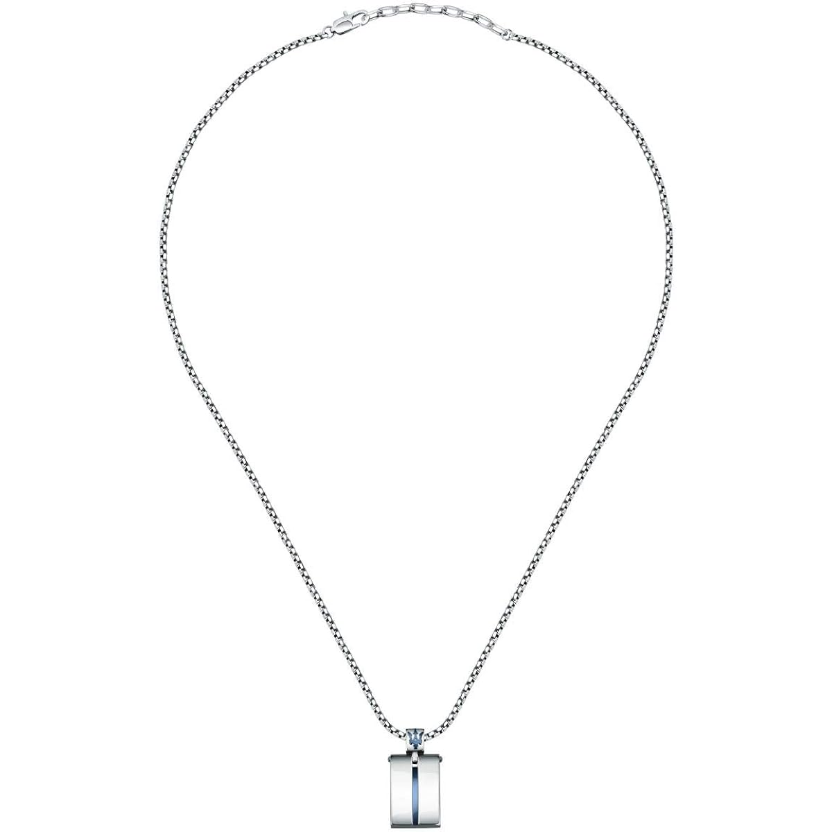 [Maserati] Jewels men's necklace, made of stainless steel, blue PVD