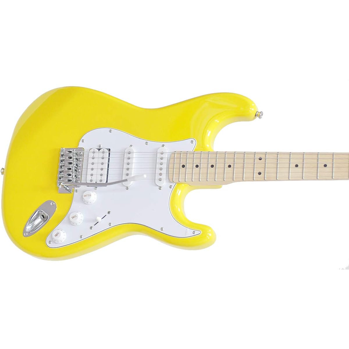 PLAYTECH Electric Guitar ST250SSH Maple Yellow