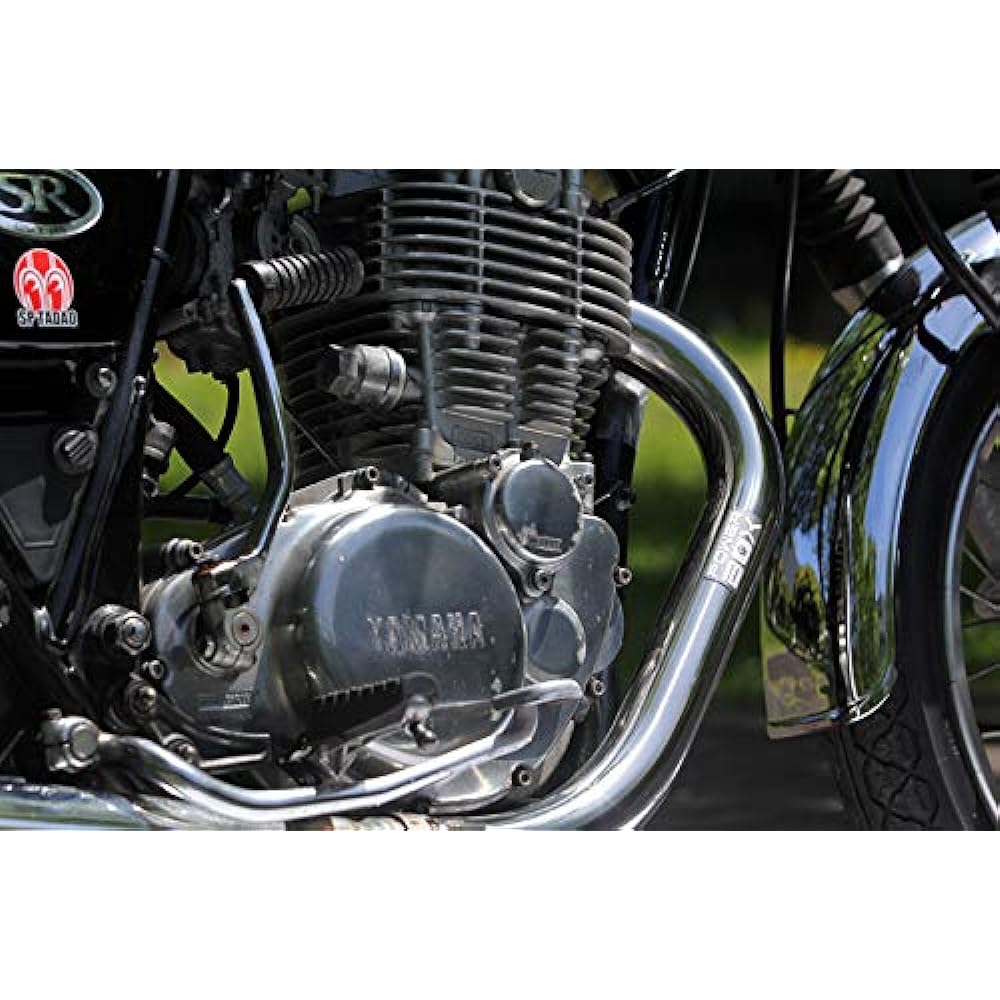 Special Parts Tadao (SP TADAO) Exhaust Pipe SR400 (-09) RH01J Power Box Pipe Stainless Steel JMCA Government Certification POWERBOX PIPE Inner BOX Type