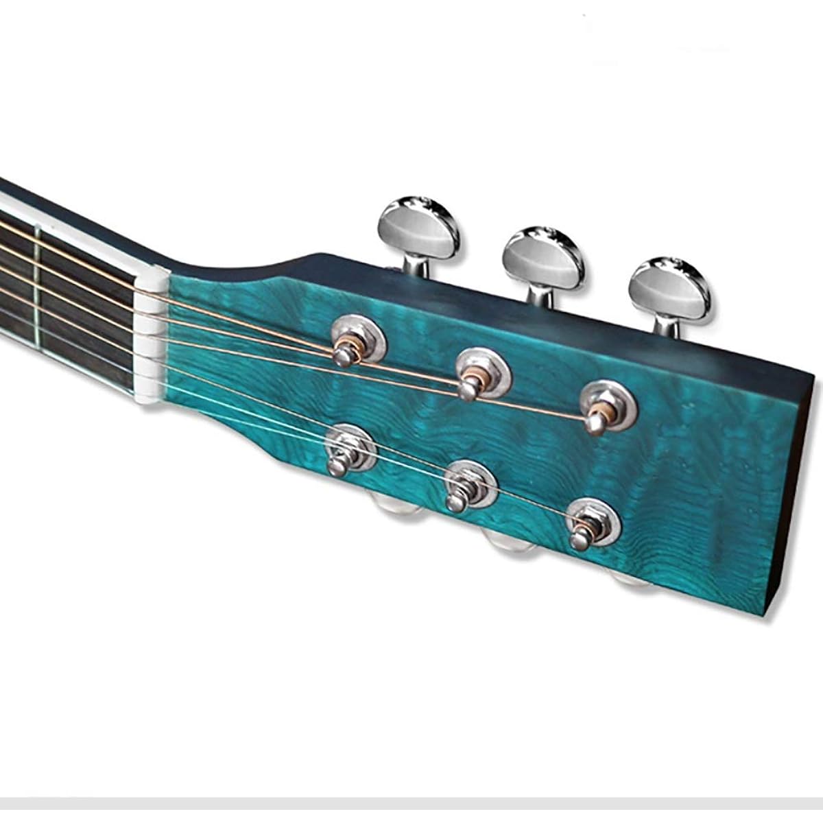 Beginner's Practice Guitar 41 Inch Folk Acoustic Guitar Male and Female Student Mahogany Guitar for Students, Children and Adults (Color: Blue, Size: 41inch)