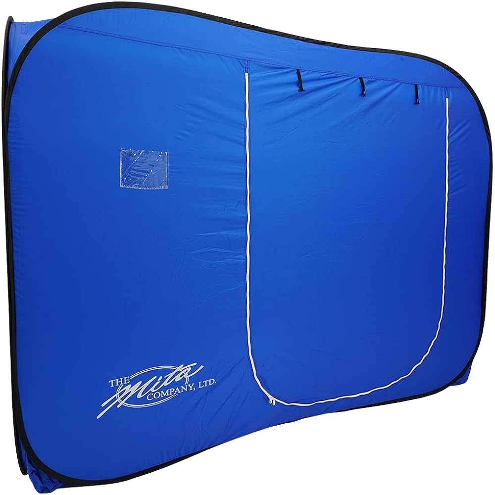 MITA Quick Shelter L Size [Flame Retardant Treatment] 1.85mx2.4mx2.4m QSF-L Easy Installation & Compact Storage Indoor Pop-up Tent QUICK SHELTER Flame Retardant Light Blue