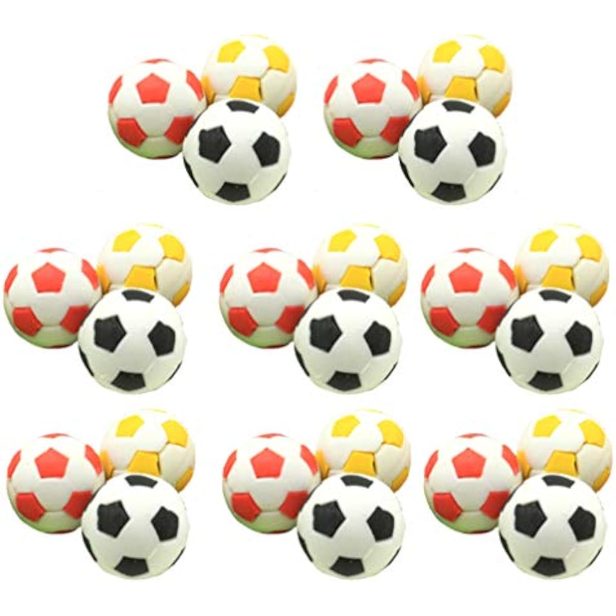 STOBOK 24 Pieces Soccer Eraser Sports Ball Eraser Soccer Miniature Mini Soccer Ornament for Boy's Birthday World Cup Party