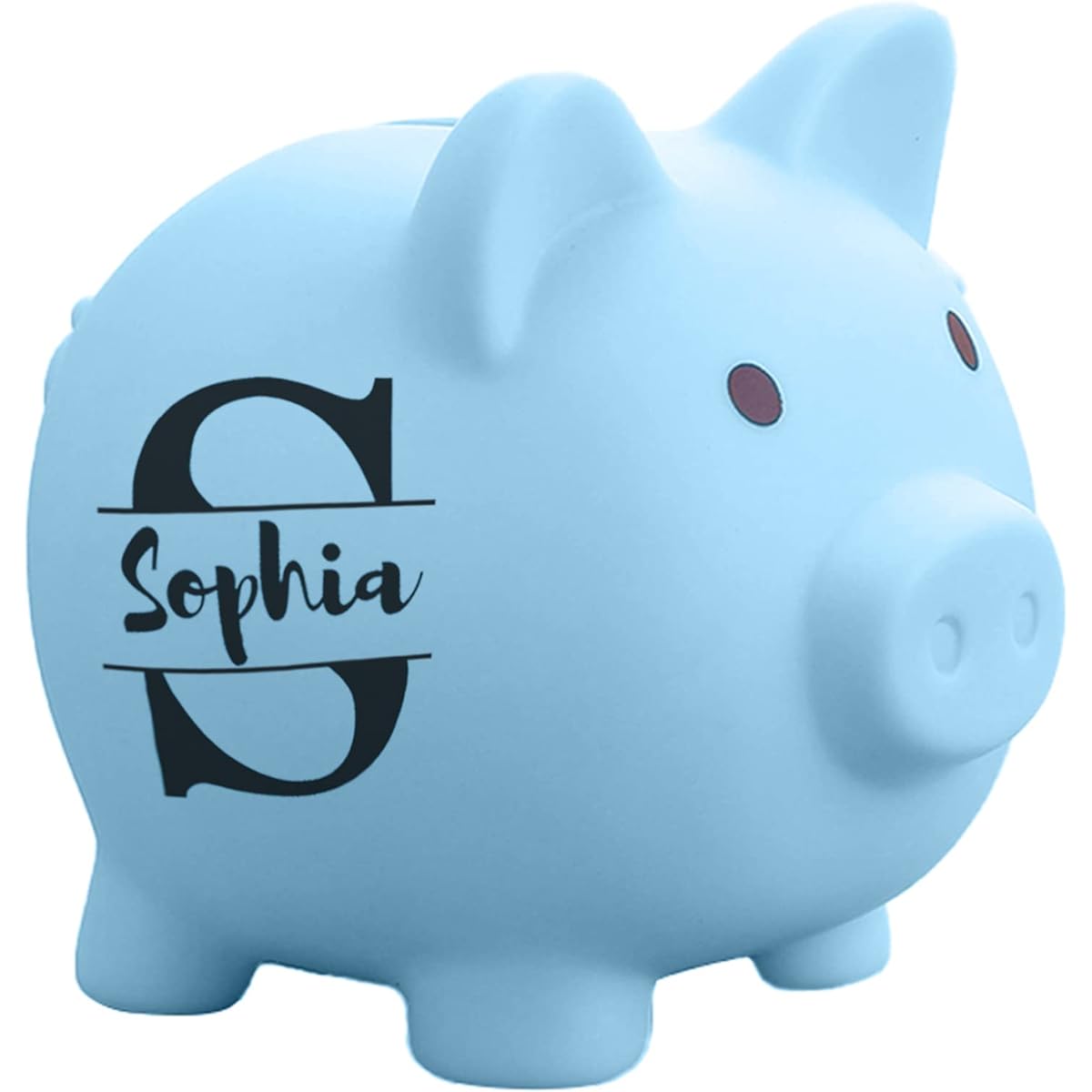 Personal Piggy Bank Named Piggy Bank Unbreakable Plastic Piggy Bank Coin Bank for Girls and Boys Birthday Christmas Practical Gift