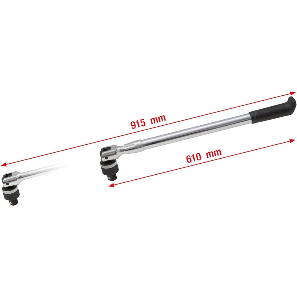KS TOOLS Adjustable lengths high torque ratchet 3/4" 918.1805