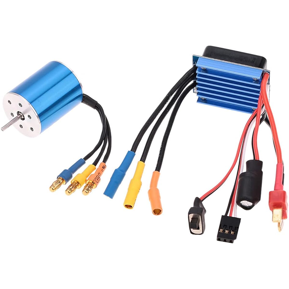 FEICHAO 2430 5800KV 7200KV 4P Sensorless Brushless Motor 25A Brushless ESC for 1/16 1/18 RC Car Truck Models (7200KV)