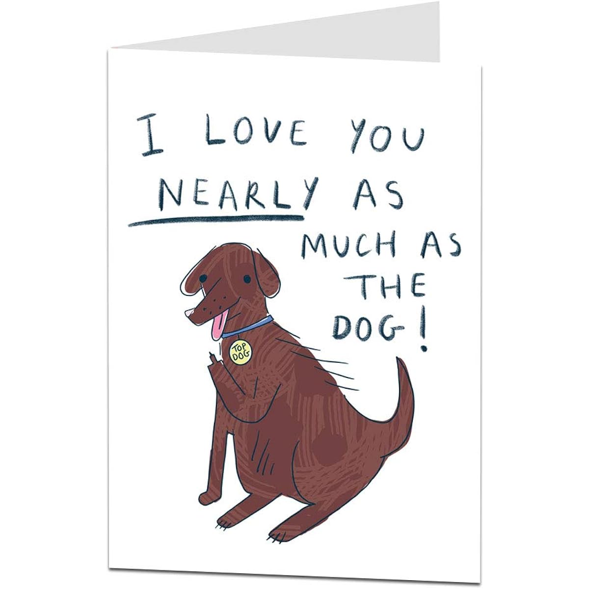 Funny Anniversary Card Love You Nearly As Much As The Dog