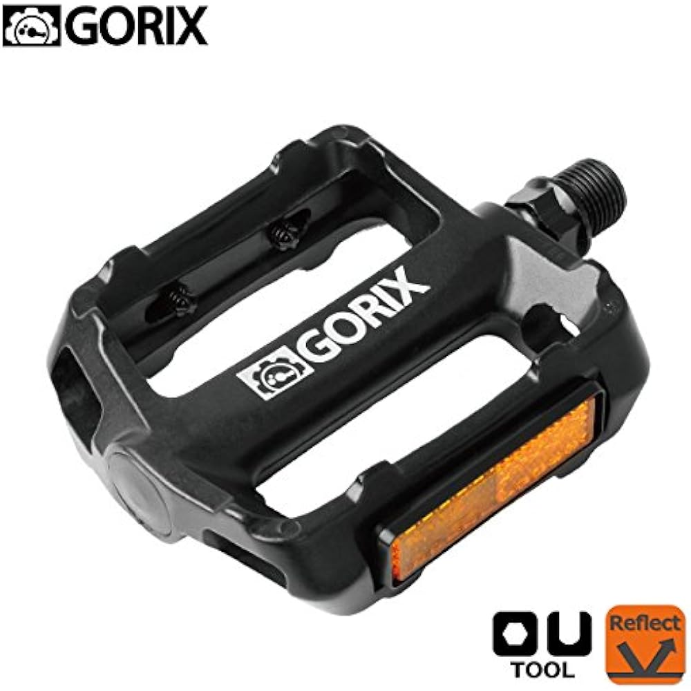 GORIX Flat Pedal Lightweight Pedal Reflector with Reflector Bicycle Pedal Cross Bike Road Bike MTB GX-469