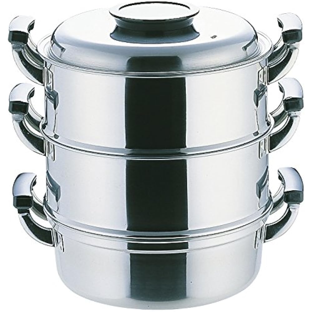 Momojirushi 18-0 round steamer 2 tiers 27cm