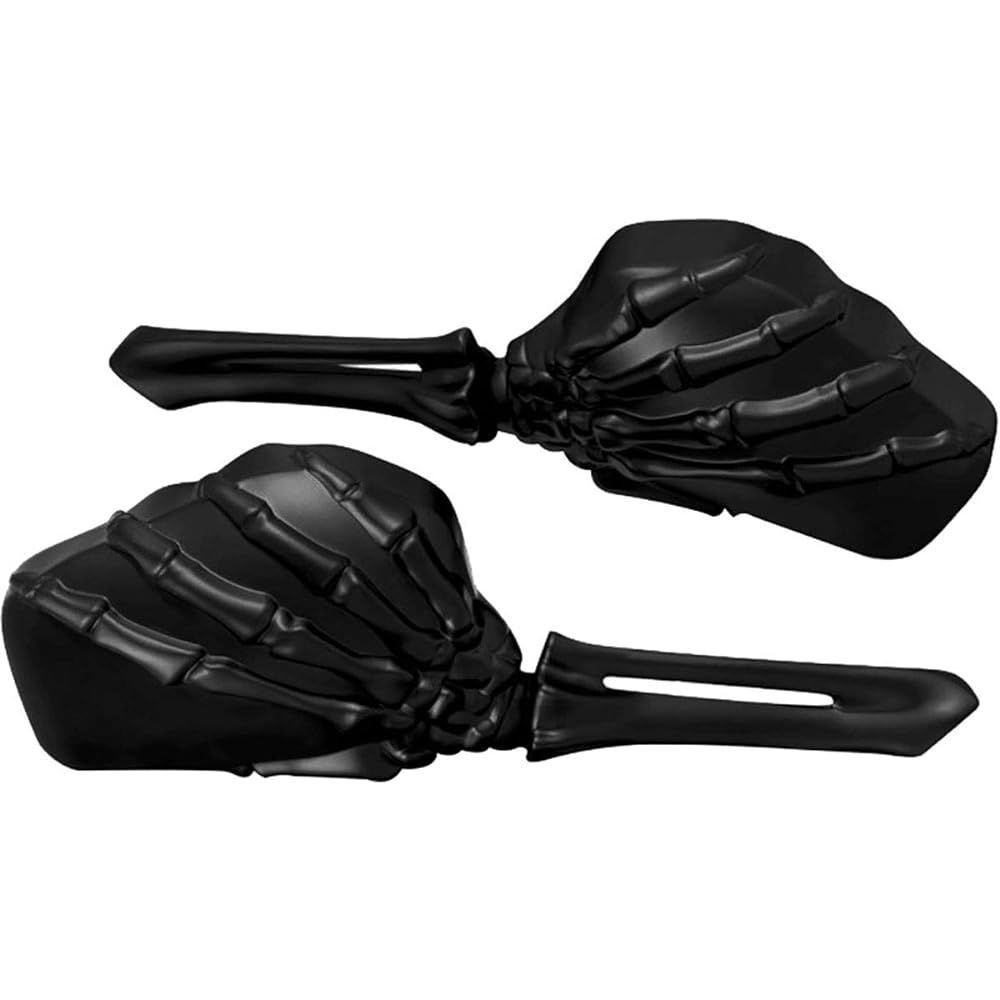 1758 Kuryakin Skeleton Hand Mirror Black SKELETON HAND MIRRORS, BLACK HEAD/BLACK STEM [Parallel Import]
