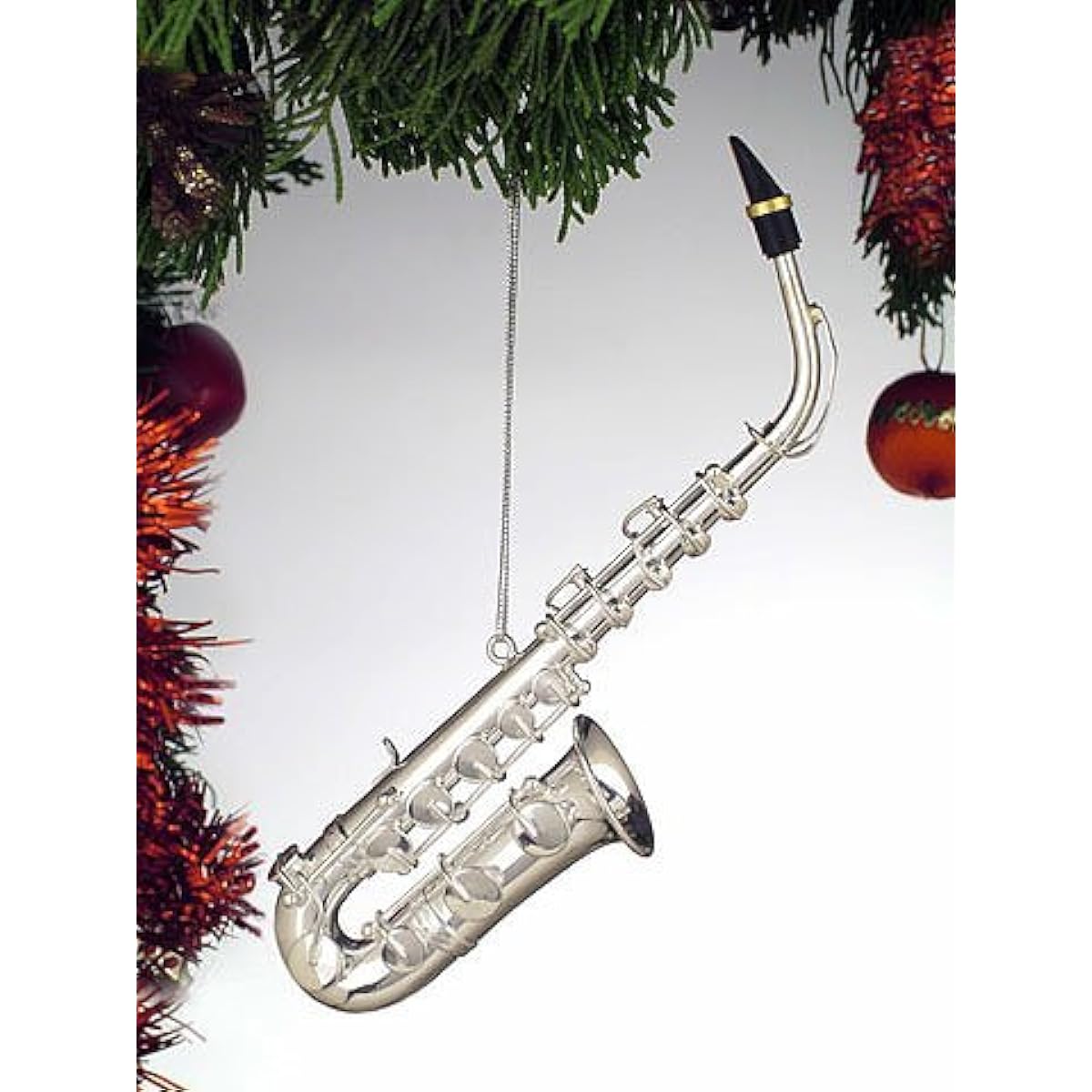 Silver Music Saxophone Instrument Ornament New