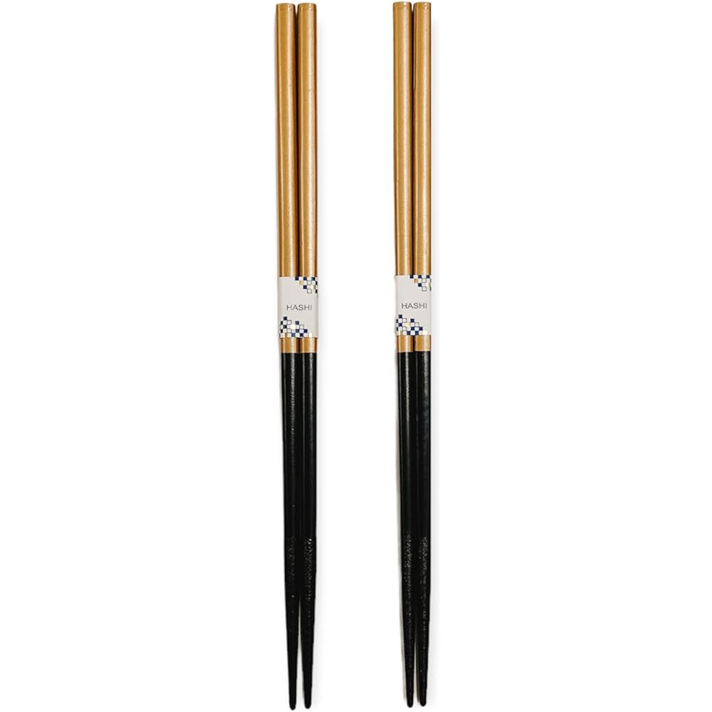 Couple chopsticks, dishwashing gold, golden wedding anniversary design, paulownia box and wrapping included, golden wedding anniversary gift, parents [118]