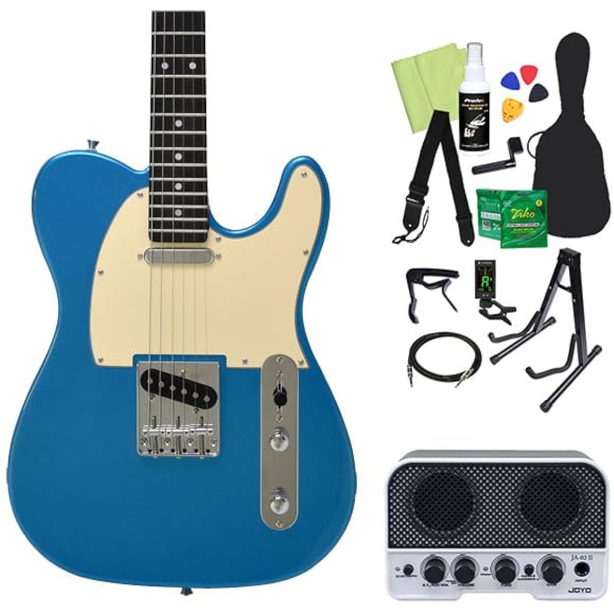 Photogenic TL-180 Electric Guitar Beginner 14-piece Set [Includes Bluetooth Mini Amplifier] LPB Telecaster Type Photogenic