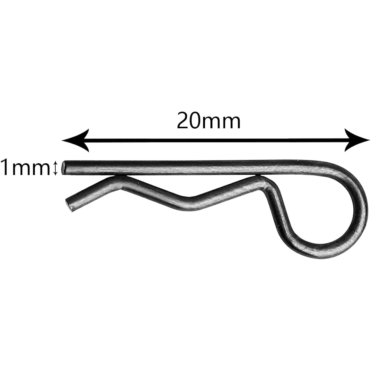 GoHobby RC Body Clips with Pull Tabs for 1/16 1/18 Traxxas Axial Redcat Tamiya RC Truck Crawler Buggy, Pack of 20 (Black)