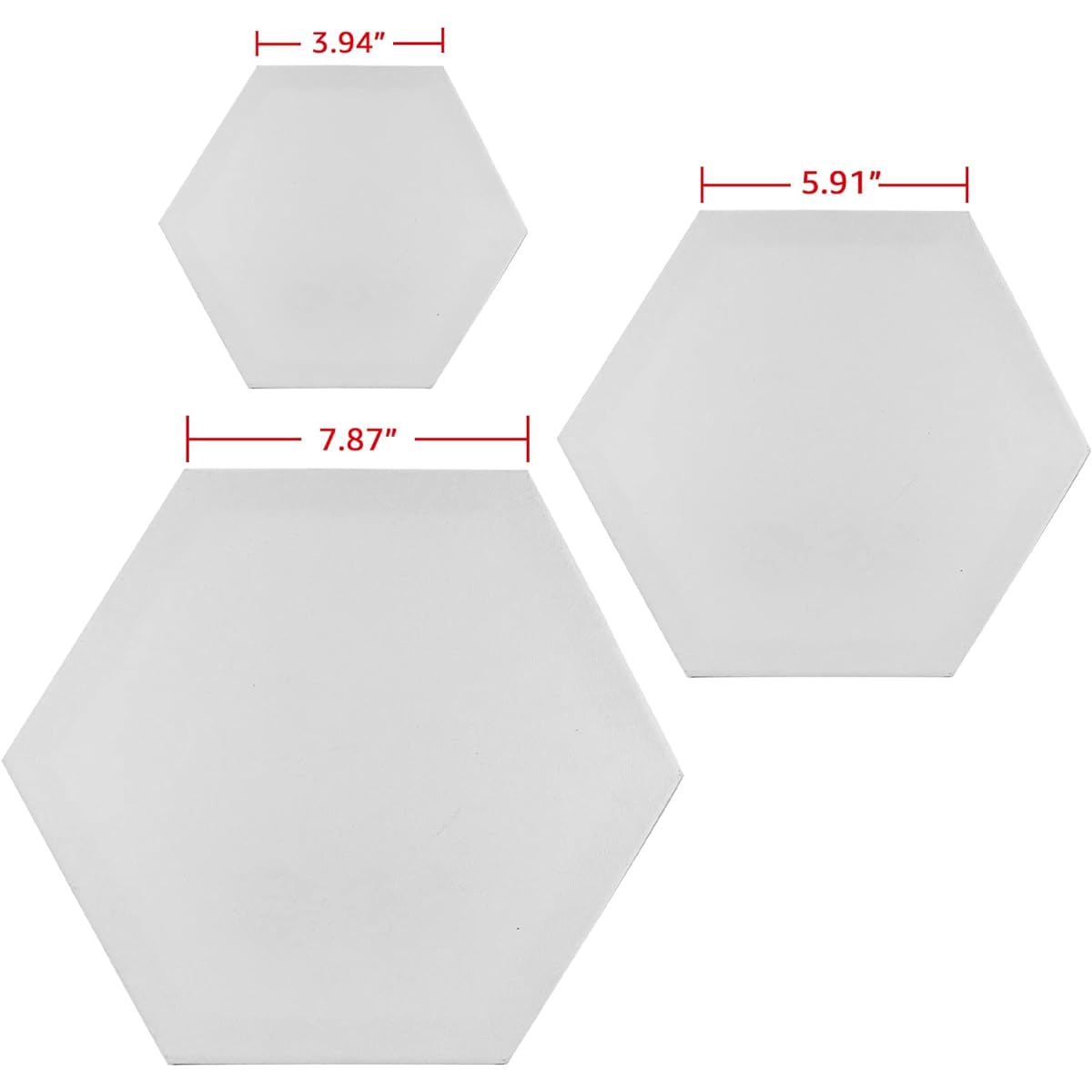 HVEST Blank Canvas for Painting, 6 Pieces Hexagon Blank Canvas Boards, Canvas for Painting Artists Students Kids Adults Painters DIY Painting Blank Canvas Boards