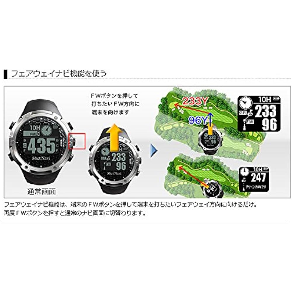 Shot Navi Golf Navi GPS Wristwatch Type