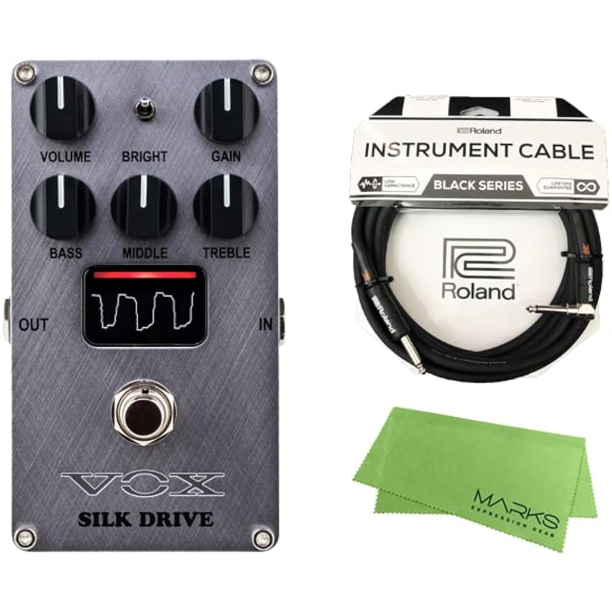 [Roland Cable + Cloth Set] VOX - VALVENERGY Vacuum Tube Amplifier Pedal Effector SILK DRIVE (VE-SD)