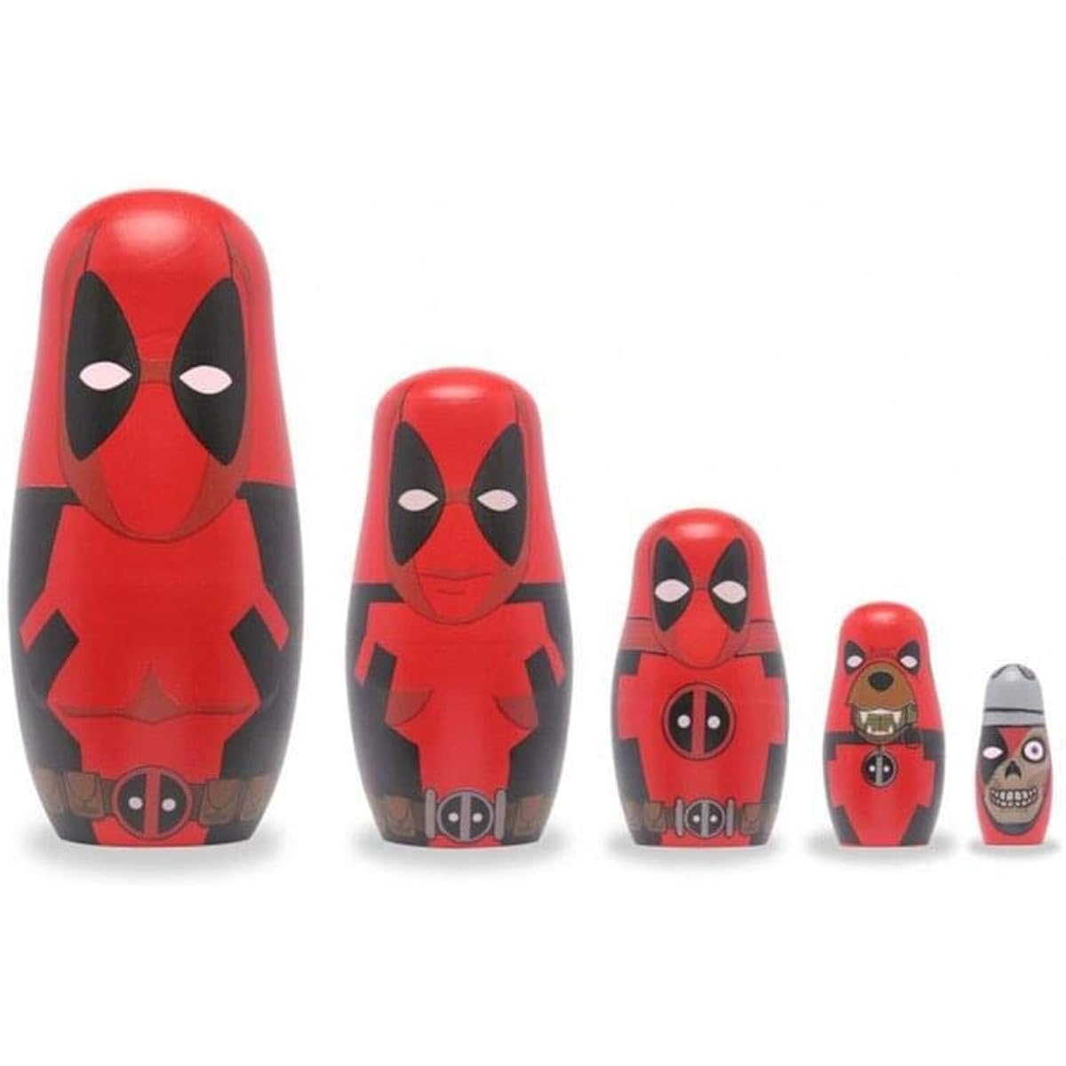 Marvel Deadpool Matryoshka Doll Wooden
