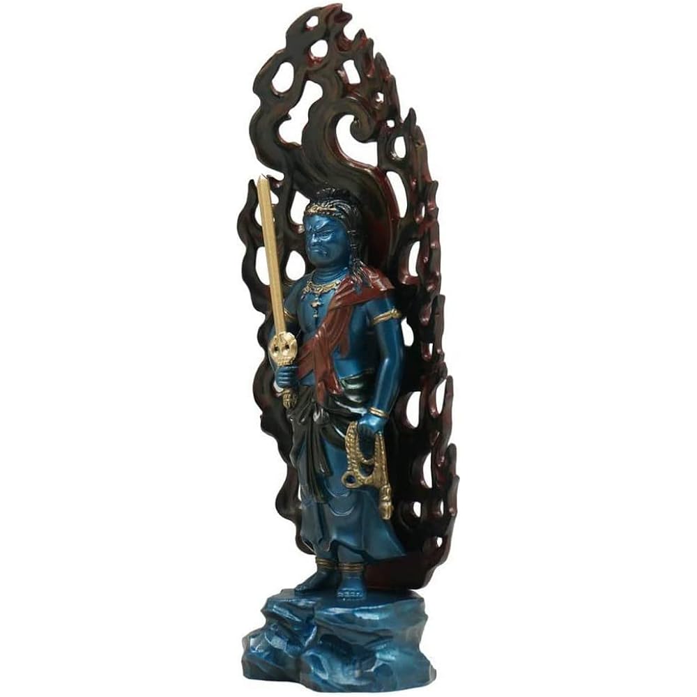 Blue Fudo Myoo 15.5cm Painted Alloy [Buddha Statue] (Blue Fudo Myoo)