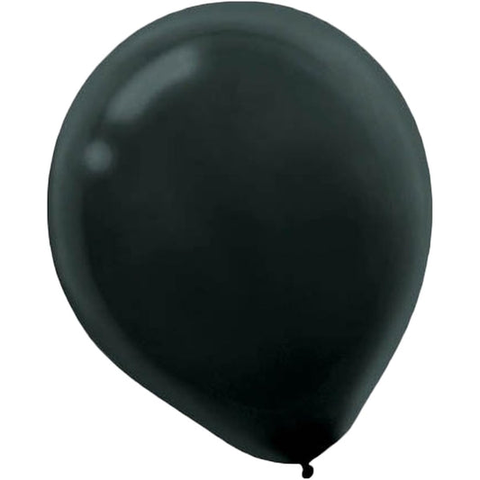 Attractive Elegant Black Solid Latex Balloons Party Decorations 12 Inch Pack of 15 12" 113252.1