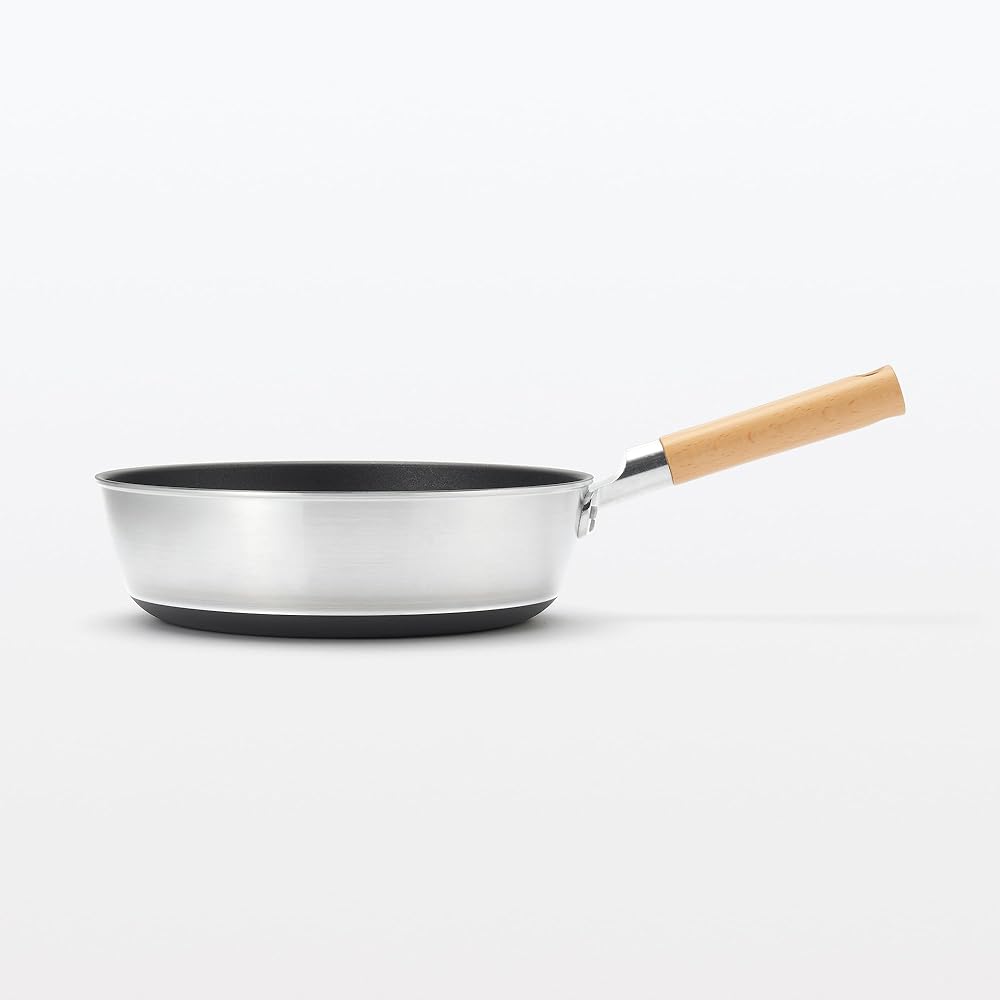 MUJI Non-stick frying pan that can also be used as a pot, diameter 28cm, deep, IH compatible 83453695
