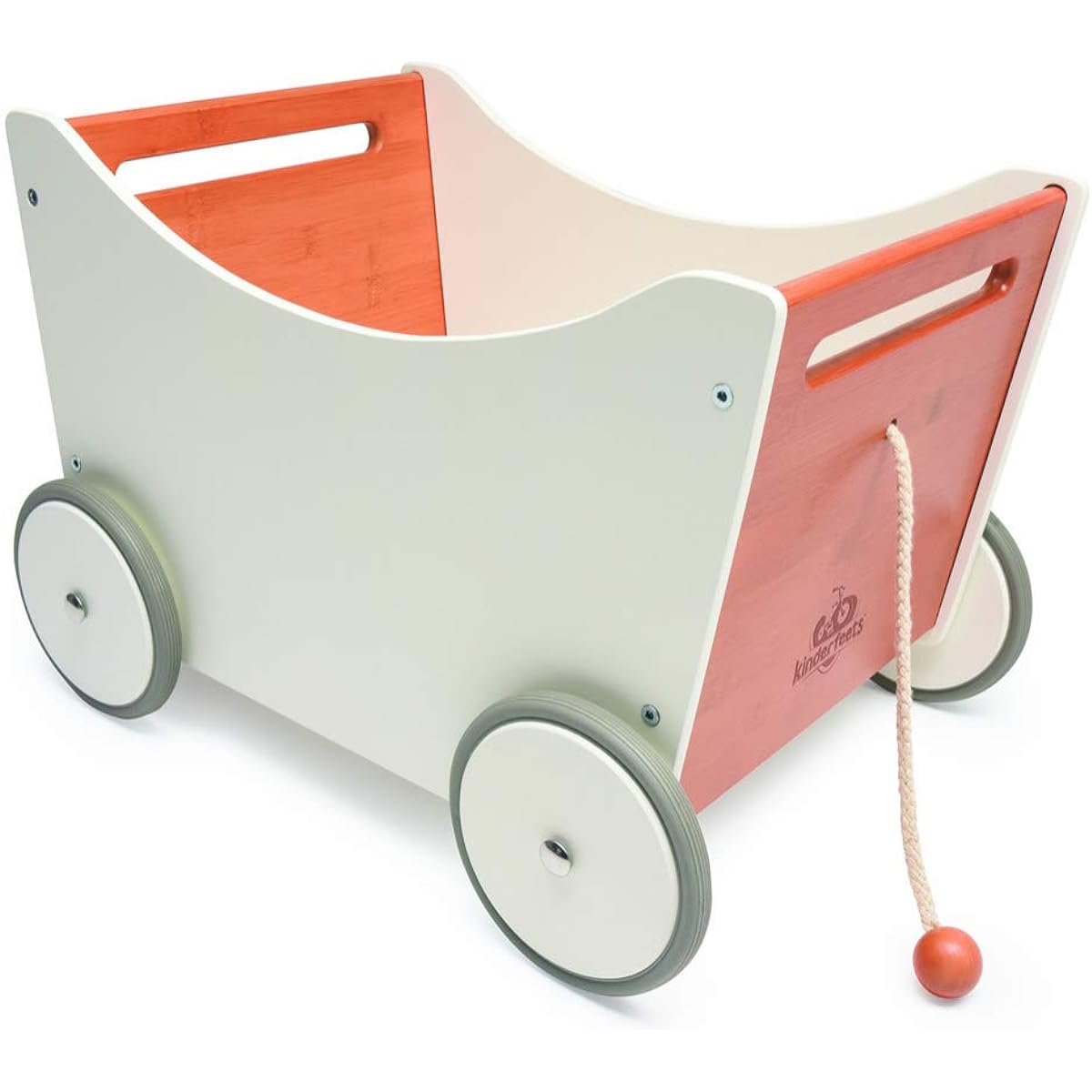 Kinderfeets Toy Box 2-in-1 Toy Storage and Walker with Bamboo Accents - Convenient and Elegant Design