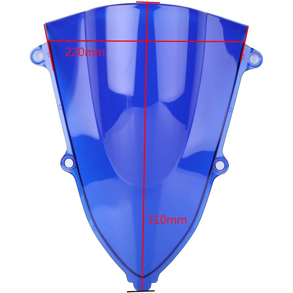 YUANYE Suitable for Honda CBR250RR Windshield Double Bubble Windshield 2017 2018 ABS Plastic Motorcycle Accessories (Transparent)